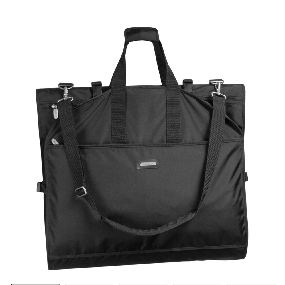 Wallybags 66” Premium Tri-Fold Carry-On Wedding Dress Travel Bag, Black